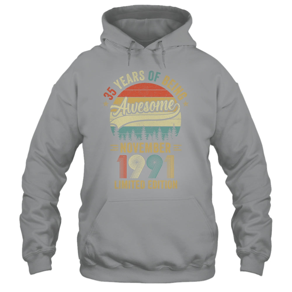 Vintage November 1991 35 Years Old 35th Birthday Men Women Shirt & Hoodie | teecentury