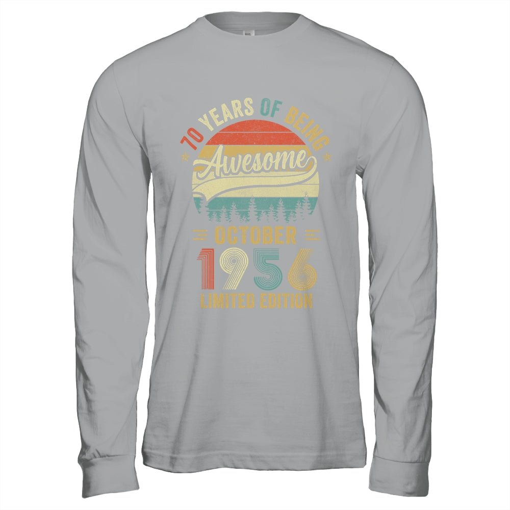 Vintage October 1956 70 Years Old 70th Birthday Men Women Shirt & Hoodie | teecentury