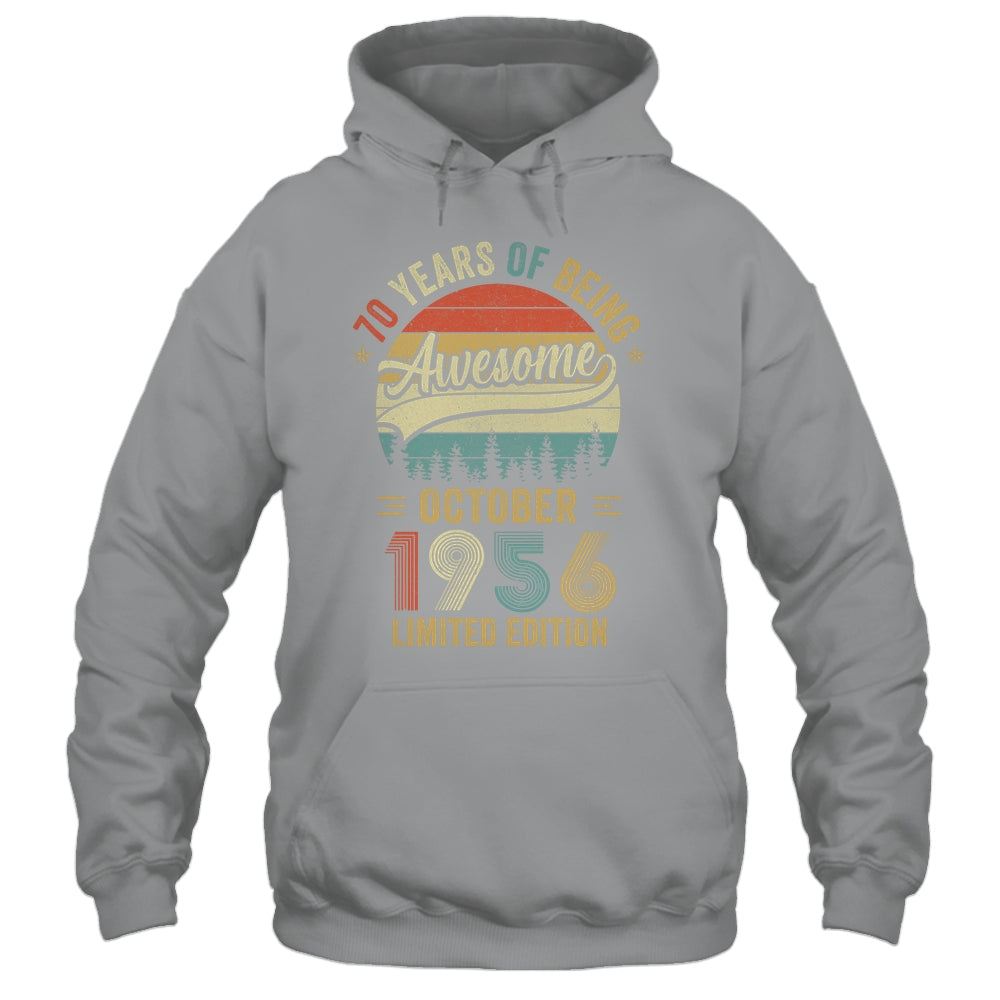 Vintage October 1956 70 Years Old 70th Birthday Men Women Shirt & Hoodie | teecentury