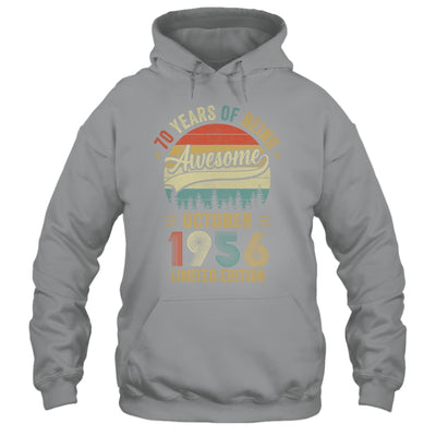 Vintage October 1956 70 Years Old 70th Birthday Men Women Shirt & Hoodie | teecentury