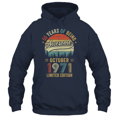 Vintage October 1971 55 Years Old 55th Birthday Men Women Shirt & Hoodie | teecentury