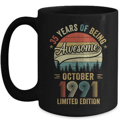 Vintage October 1991 35 Years Old 35th Birthday Men Women Mug | teecentury
