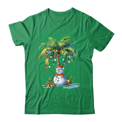 Vintage Palm Tree Snowman Tropical Christmas Deck The Palms Shirt & Sweatshirt | teecentury