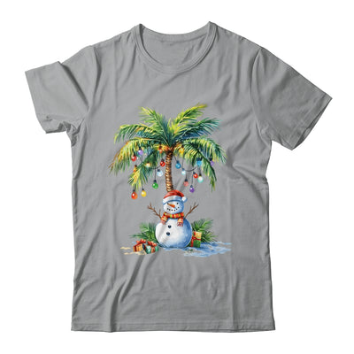 Vintage Palm Tree Snowman Tropical Christmas Deck The Palms Shirt & Sweatshirt | teecentury