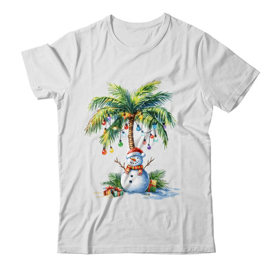Vintage Palm Tree Snowman Tropical Christmas Deck The Palms Shirt & Sweatshirt | teecentury