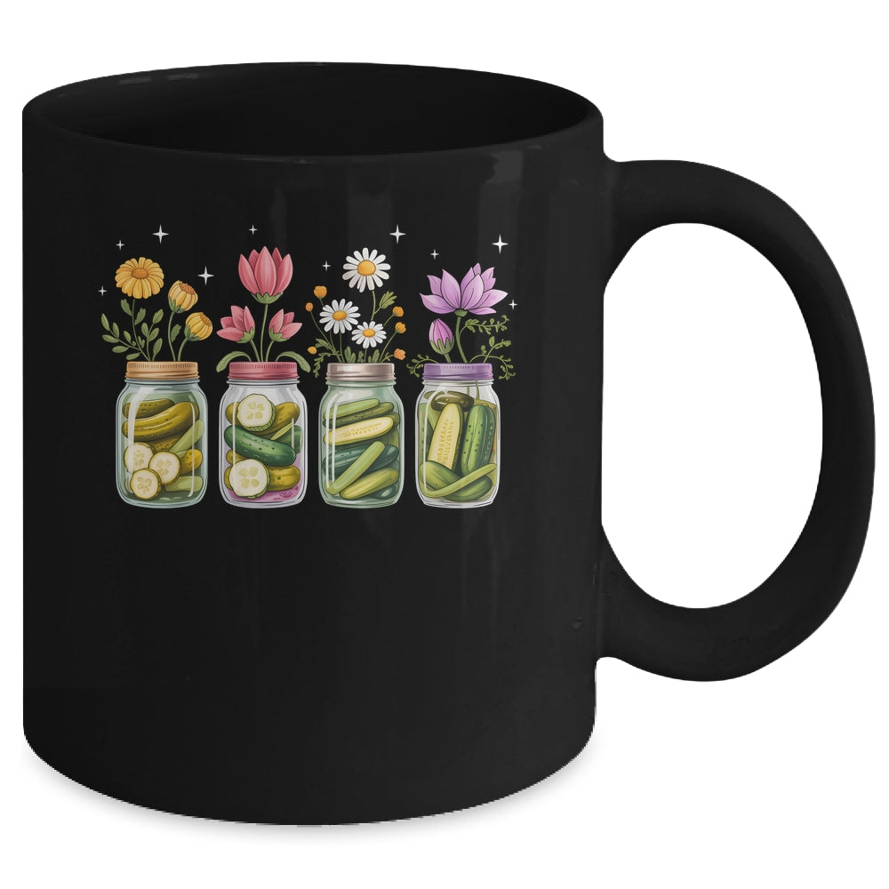 Vintage Pickles Wildflower Canning Season Pickle Jar Lovers Mug | teecentury