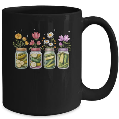 Vintage Pickles Wildflower Canning Season Pickle Jar Lovers Mug | teecentury