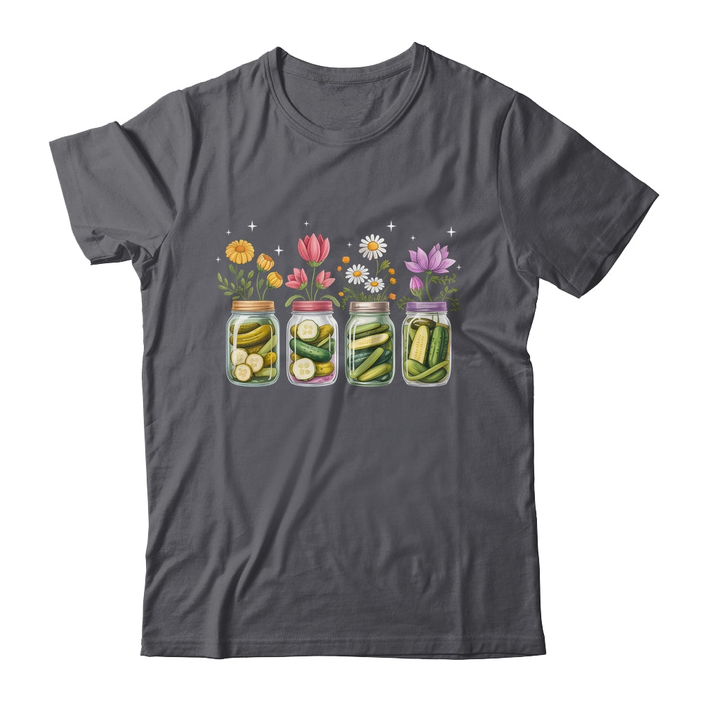 Vintage Pickles Wildflower Canning Season Pickle Jar Lovers Shirt & Tank Top | teecentury