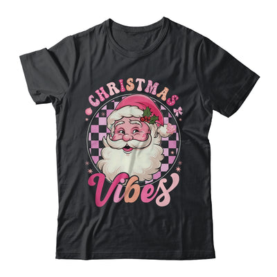 Vintage Pink Santa Claus Pink Christmas Vibes Xmas Women Shirt & Sweatshirt | teecentury