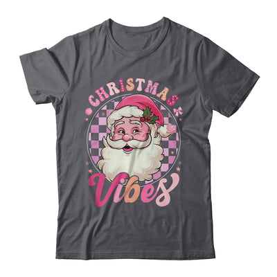 Vintage Pink Santa Claus Pink Christmas Vibes Xmas Women Shirt & Sweatshirt | teecentury