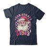 Vintage Pink Santa Claus Pink Christmas Vibes Xmas Women Shirt & Sweatshirt | teecentury