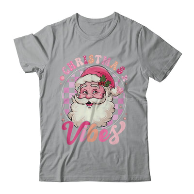 Vintage Pink Santa Claus Pink Christmas Vibes Xmas Women Shirt & Sweatshirt | teecentury