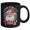Vintage Pink Santa Claus Pink Christmas Vibes Xmas Women Mug | teecentury