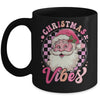 Vintage Pink Santa Claus Pink Christmas Vibes Xmas Women Mug | teecentury