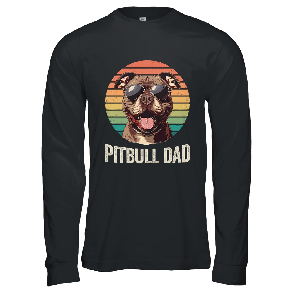 Vintage Pitbull Dad For Fathers Day Dog Lover Funny Shirt & Hoodie | teecentury