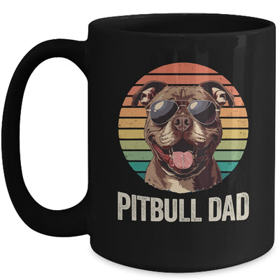 Vintage Pitbull Dad For Fathers Day Dog Lover Funny Mug | teecentury