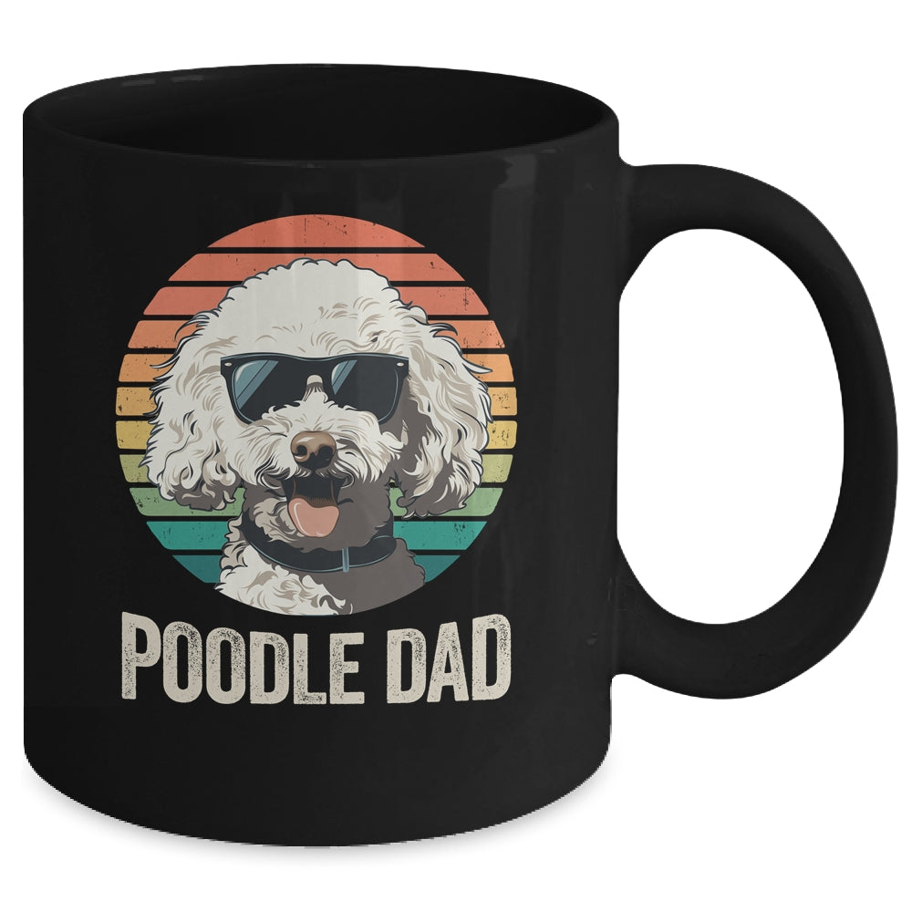 Vintage Poodle Dad For Fathers Day Dog Lover Funny Mug | teecentury