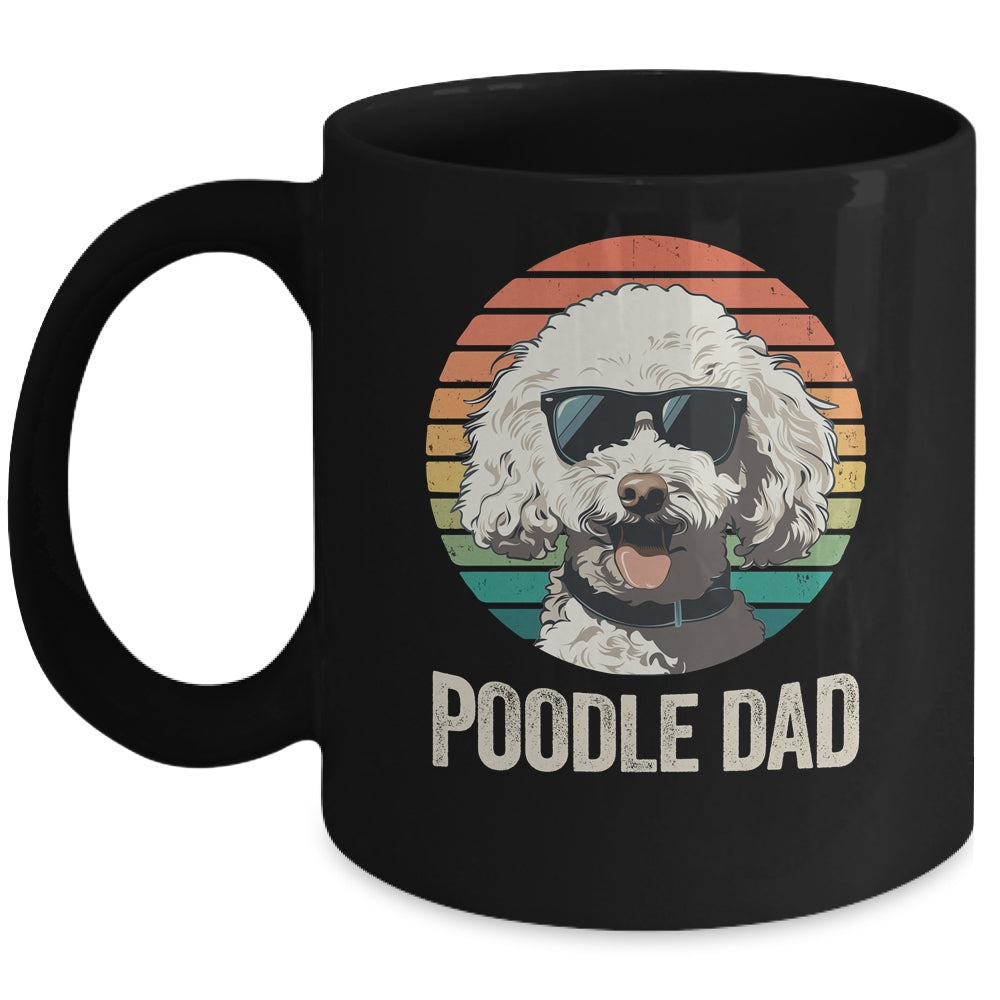 Vintage Poodle Dad For Fathers Day Dog Lover Funny Mug | teecentury