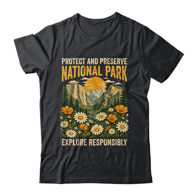 Vintage Protect And Preserve National Parks Sunset Floral Shirt & Tank Top | teecentury