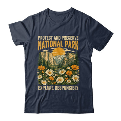 Vintage Protect And Preserve National Parks Sunset Floral Shirt & Tank Top | teecentury