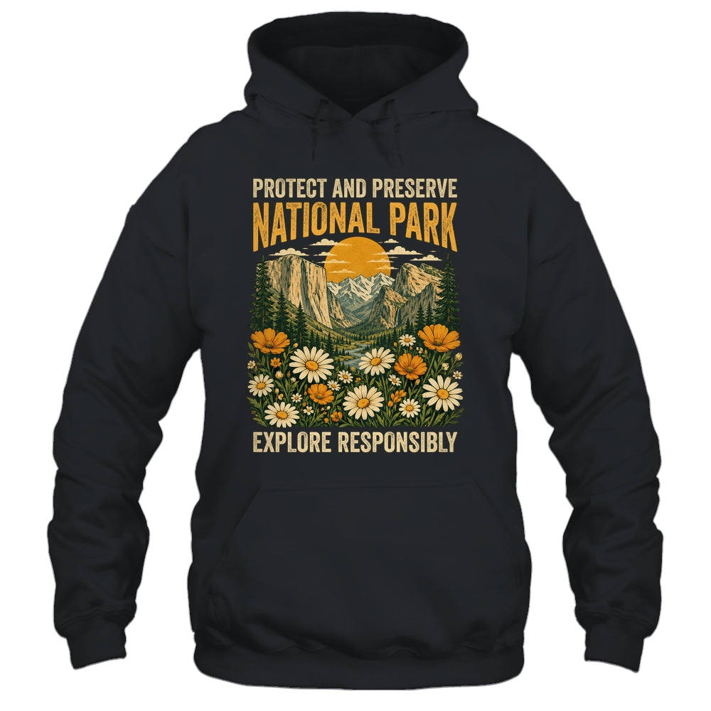 Vintage Protect And Preserve National Parks Sunset Floral Shirt & Tank Top | teecentury
