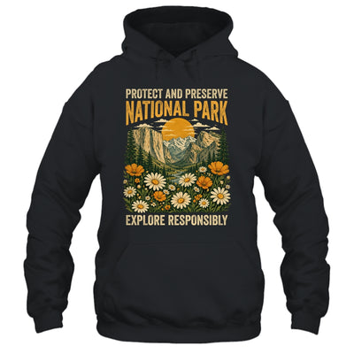 Vintage Protect And Preserve National Parks Sunset Floral Shirt & Tank Top | teecentury