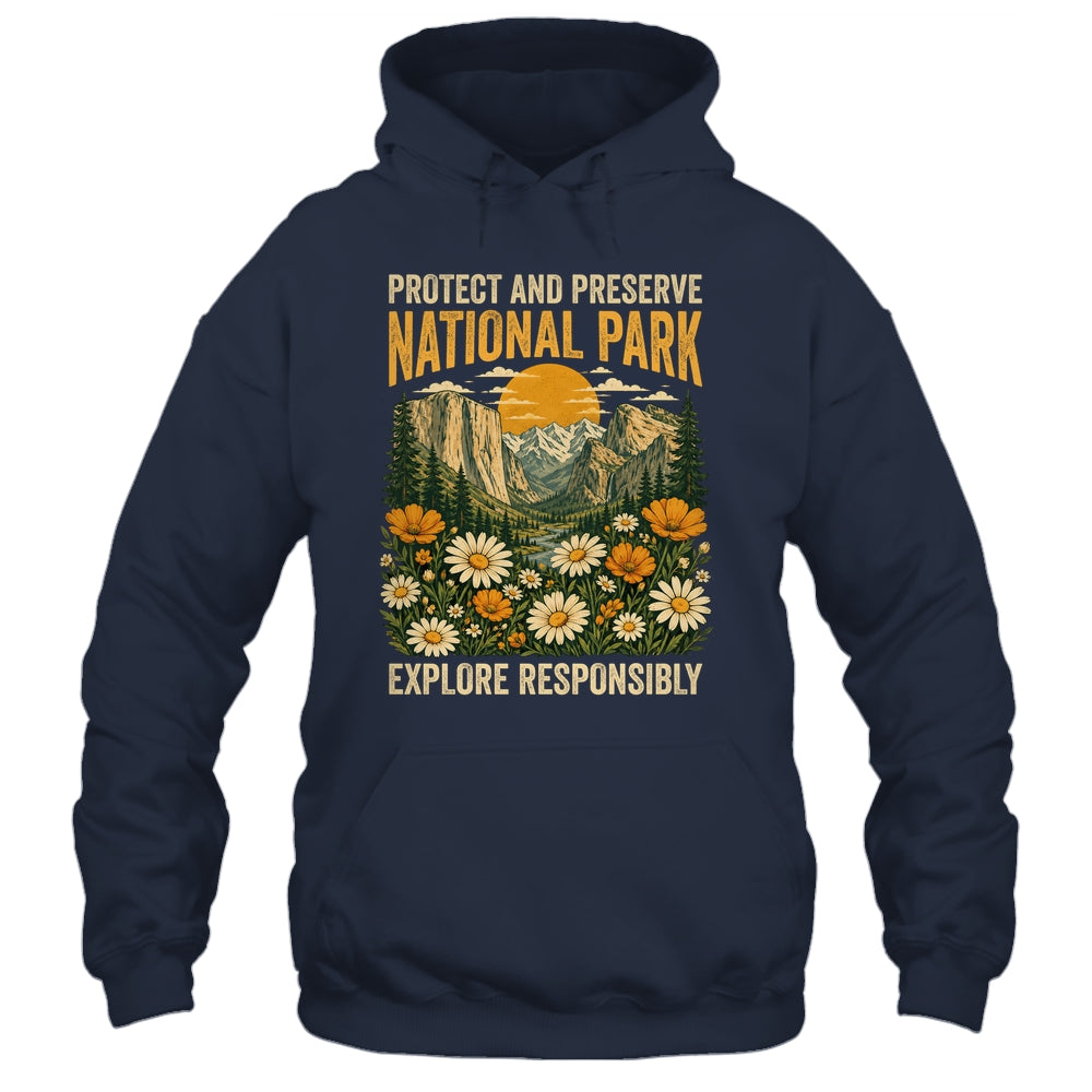 Vintage Protect And Preserve National Parks Sunset Floral Shirt & Tank Top | teecentury
