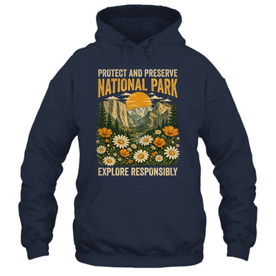 Vintage Protect And Preserve National Parks Sunset Floral Shirt & Tank Top | teecentury