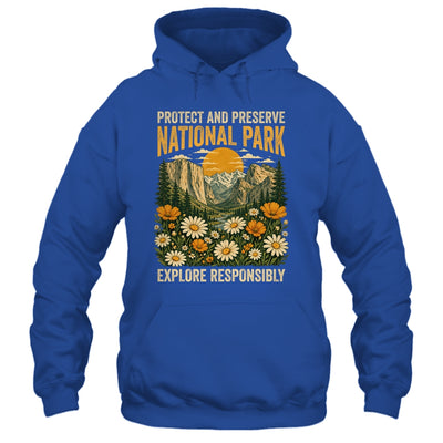 Vintage Protect And Preserve National Parks Sunset Floral Shirt & Tank Top | teecentury