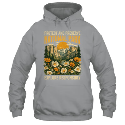 Vintage Protect And Preserve National Parks Sunset Floral Shirt & Tank Top | teecentury