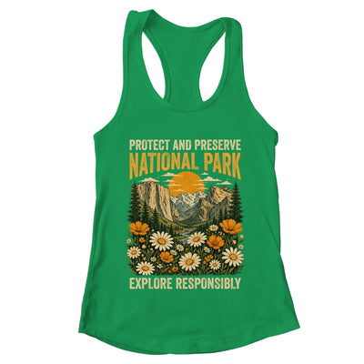 Vintage Protect And Preserve National Parks Sunset Floral Shirt & Tank Top | teecentury