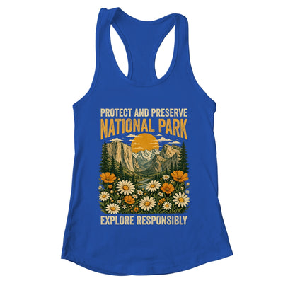 Vintage Protect And Preserve National Parks Sunset Floral Shirt & Tank Top | teecentury