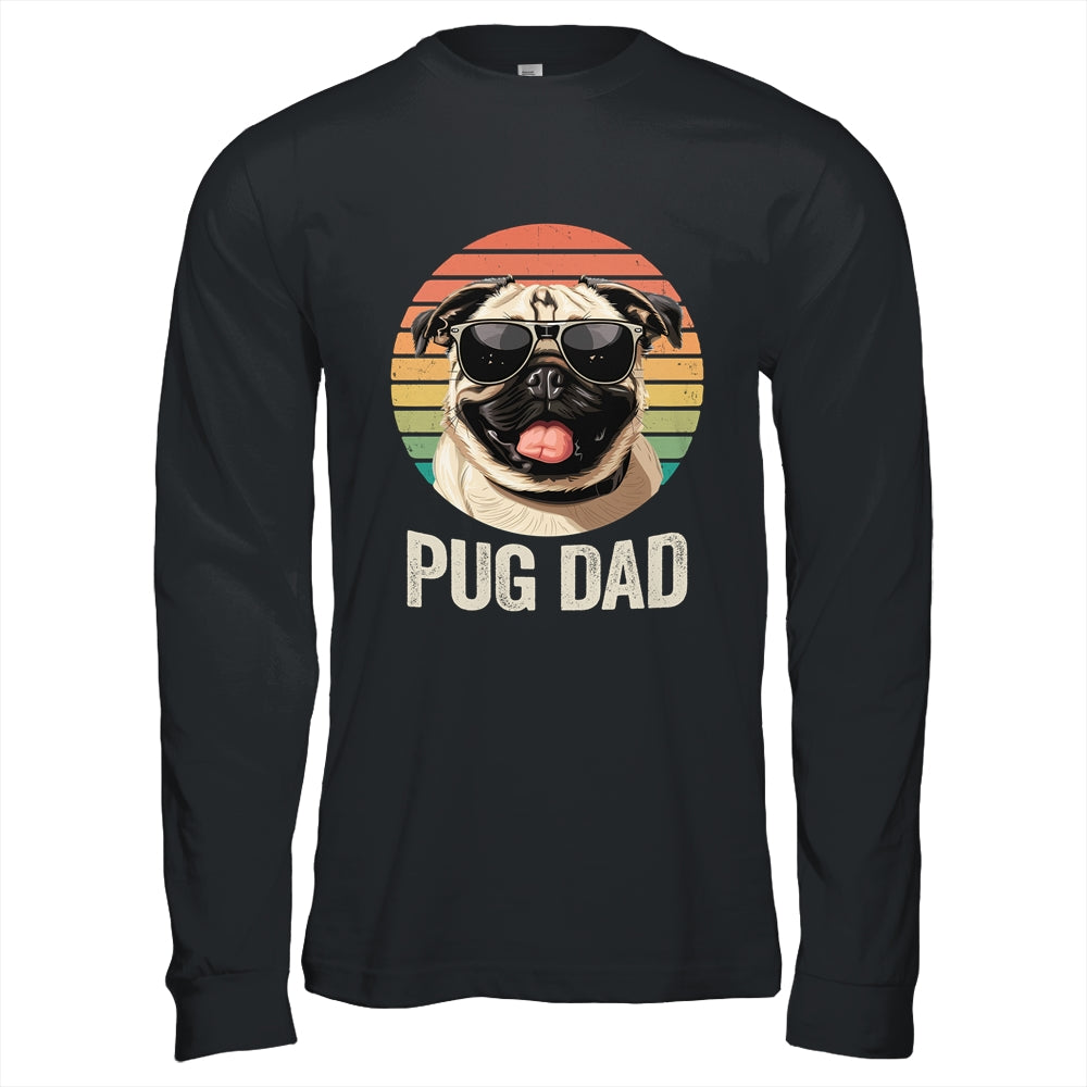 Vintage Pug Dad For Fathers Day Dog Lover Funny Shirt & Hoodie | teecentury
