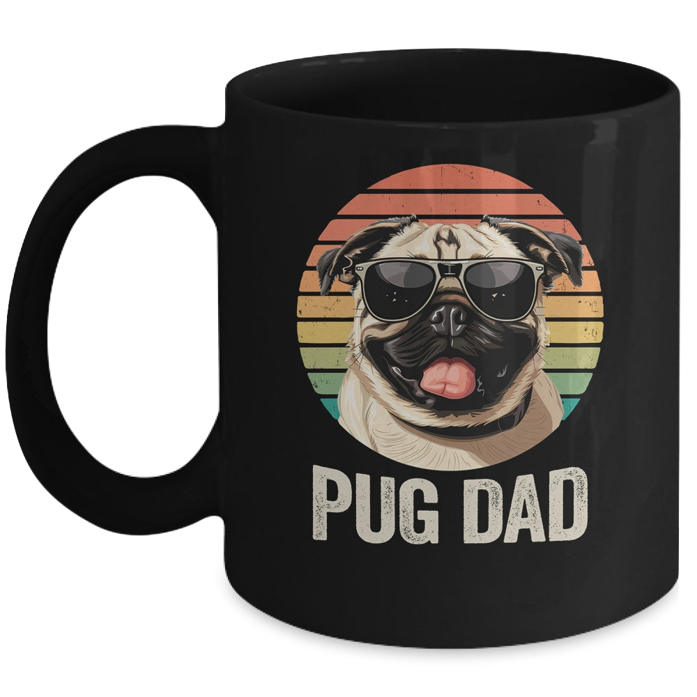 Vintage Pug Dad For Fathers Day Dog Lover Funny Mug | teecentury