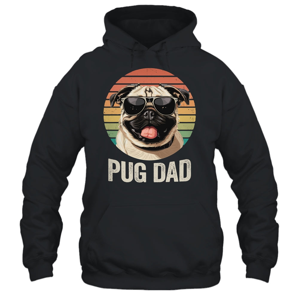 Vintage Pug Dad For Fathers Day Dog Lover Funny Shirt & Hoodie | teecentury
