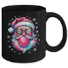 Vintage Retro Santa Christmas Bubble Gum Pink Sunglasses Mug | teecentury