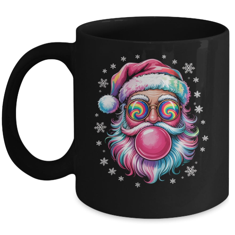 Vintage Retro Santa Christmas Bubble Gum Pink Sunglasses Mug | teecentury
