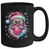 Vintage Retro Santa Christmas Bubble Gum Pink Sunglasses Mug | teecentury