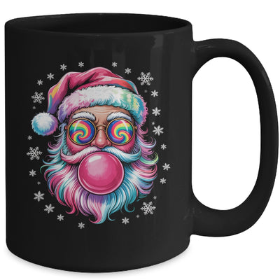 Vintage Retro Santa Christmas Bubble Gum Pink Sunglasses Mug | teecentury