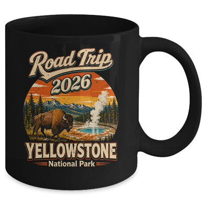 Vintage Road Trip 2026 Yellowstone National Park Wildlife Mug | teecentury