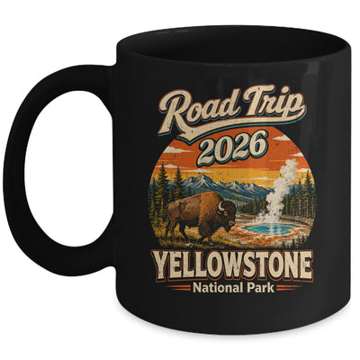 Vintage Road Trip 2026 Yellowstone National Park Wildlife Mug | teecentury