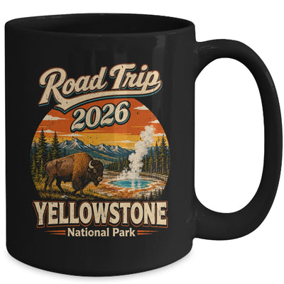 Vintage Road Trip 2026 Yellowstone National Park Wildlife Mug | teecentury