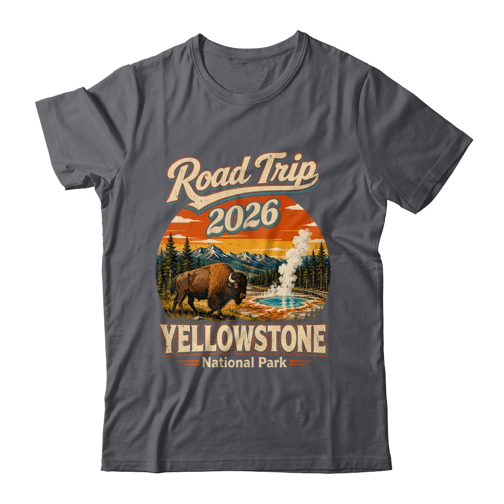 Vintage Road Trip 2026 Yellowstone National Park Wildlife Shirt & Tank Top | teecentury