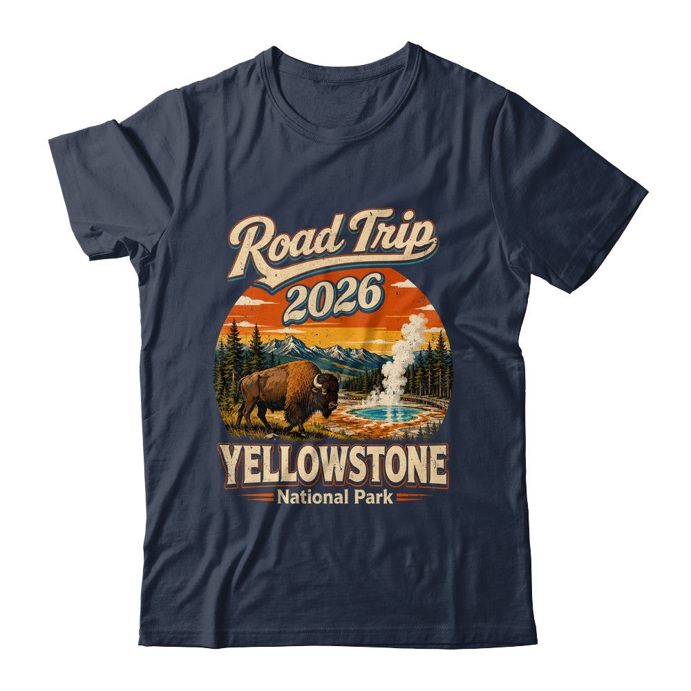 Vintage Road Trip 2026 Yellowstone National Park Wildlife Shirt & Tank Top | teecentury