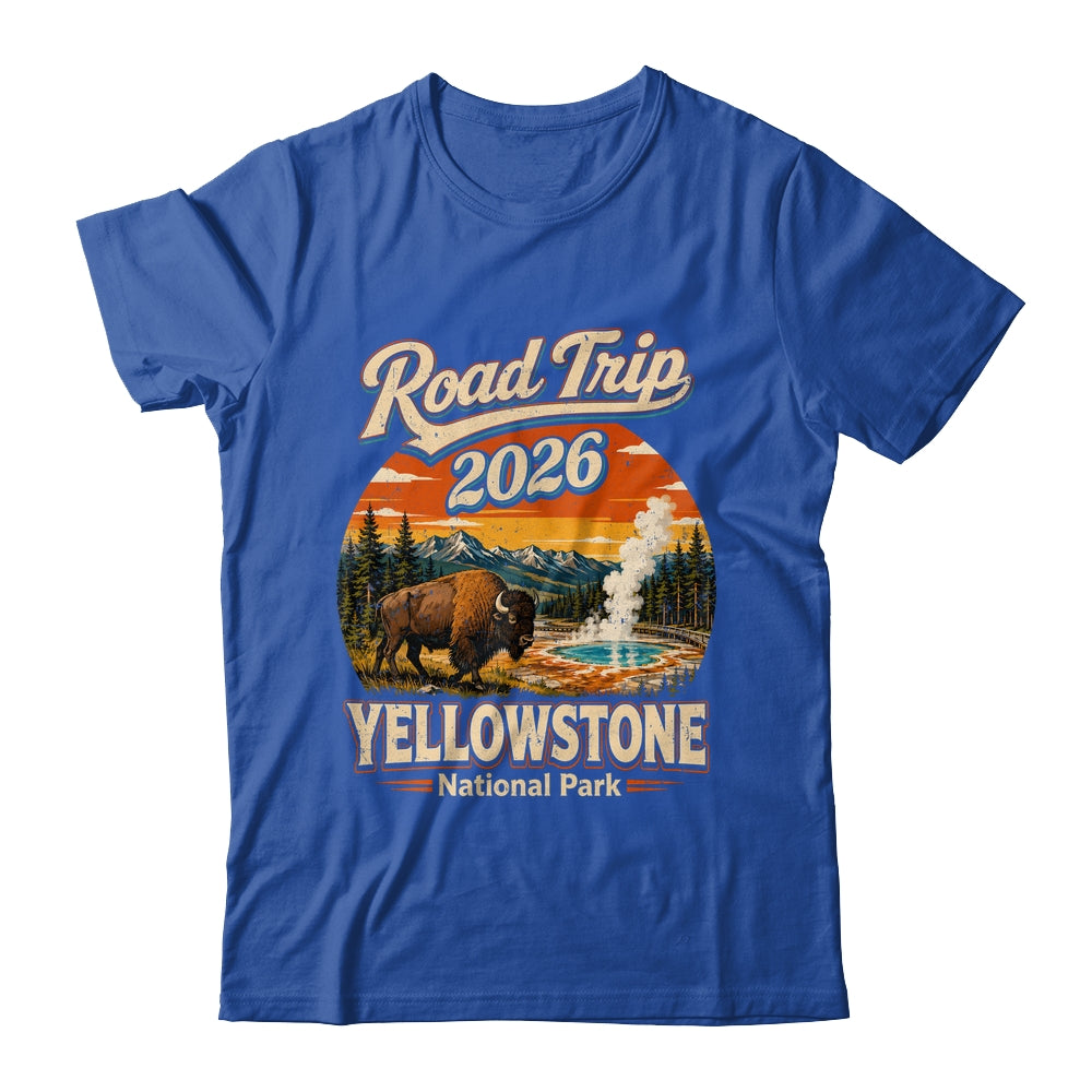 Vintage Road Trip 2026 Yellowstone National Park Wildlife Shirt & Tank Top | teecentury