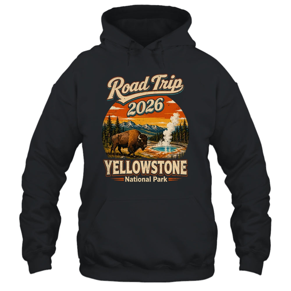 Vintage Road Trip 2026 Yellowstone National Park Wildlife Shirt & Tank Top | teecentury
