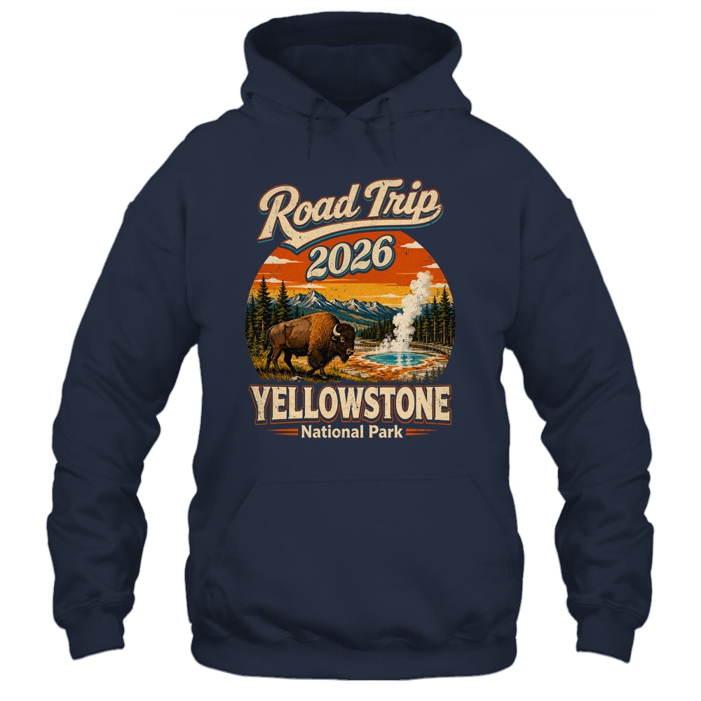 Vintage Road Trip 2026 Yellowstone National Park Wildlife Shirt & Tank Top | teecentury