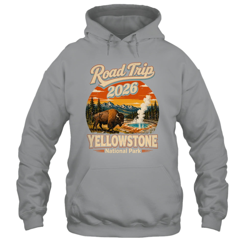 Vintage Road Trip 2026 Yellowstone National Park Wildlife Shirt & Tank Top | teecentury