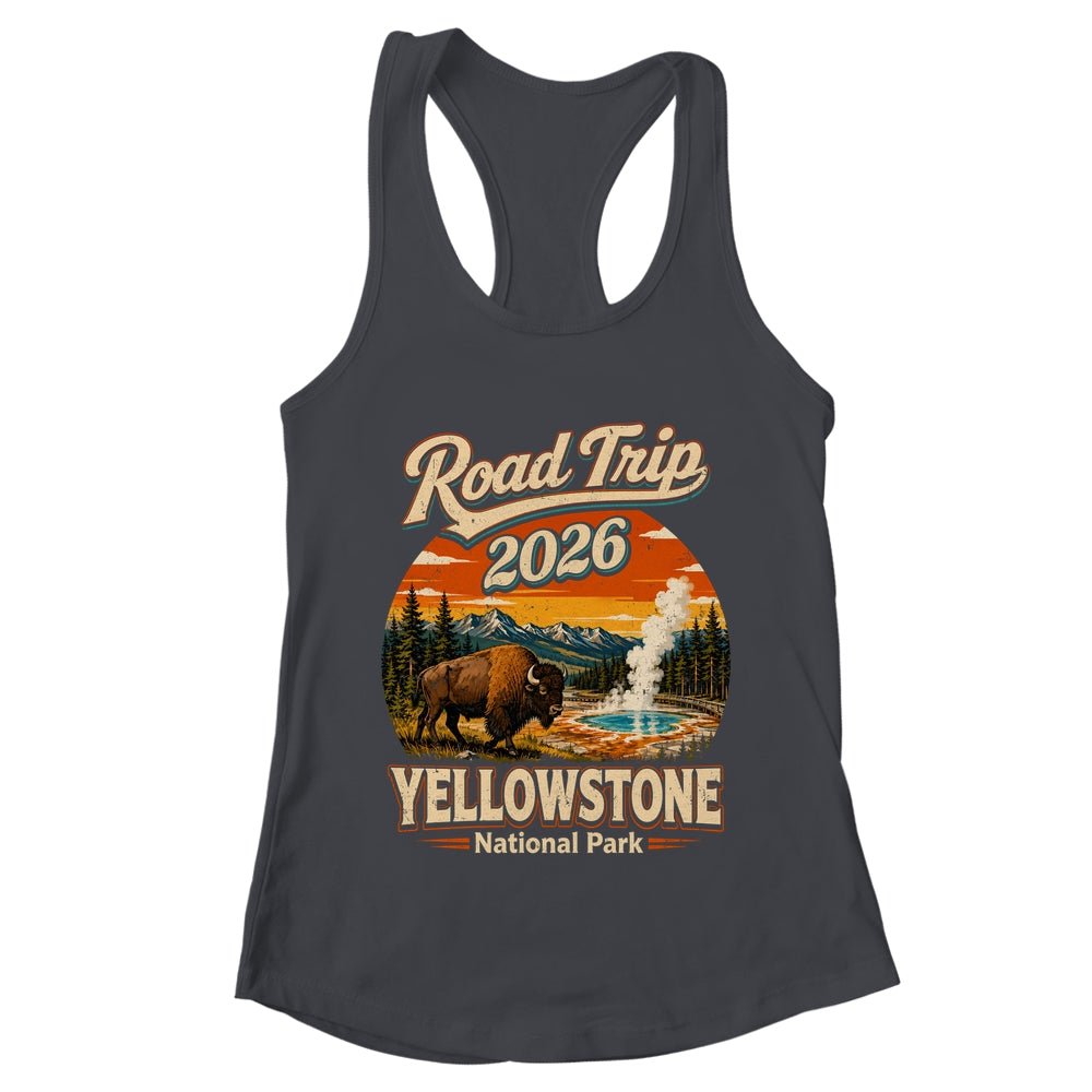 Vintage Road Trip 2026 Yellowstone National Park Wildlife Shirt & Tank Top | teecentury