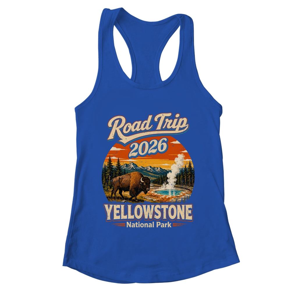 Vintage Road Trip 2026 Yellowstone National Park Wildlife Shirt & Tank Top | teecentury